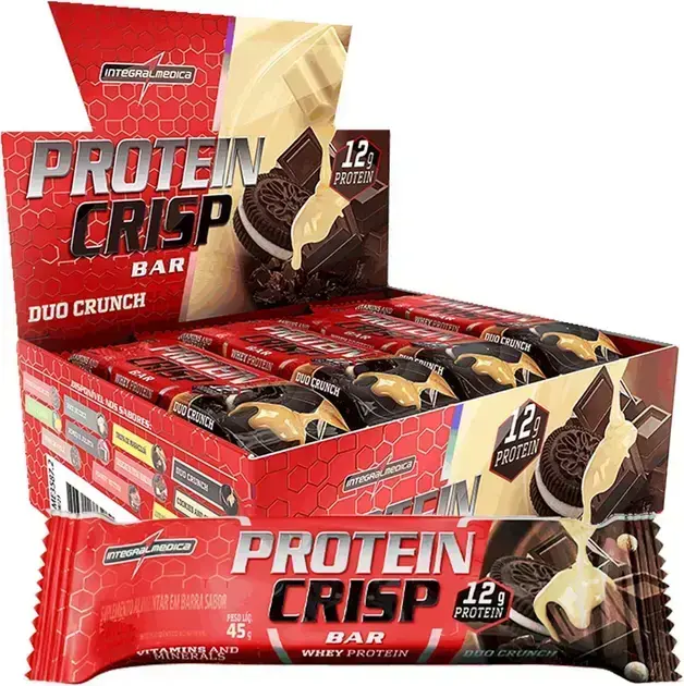 1. Barra de Proteína Whey Protein Crisp Bar Duo Crunch - Integralmédica