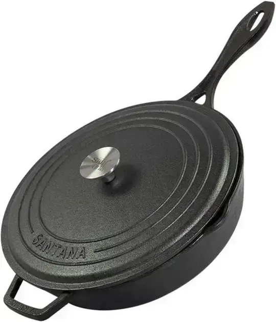 1. Frigideira de Ferro Fundido Cabo 28 Cm - Fundição Santana