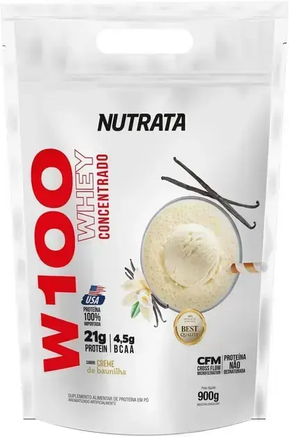 1. W100 Baunilha 900Gr Refil - Nutrata