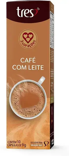 4. Cápsula Café com Leite TRES - 3 Corações