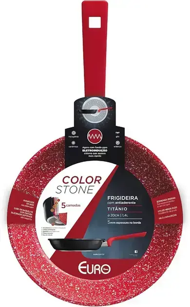 4. Frigideira 20 cm ColorStone - Euro Home