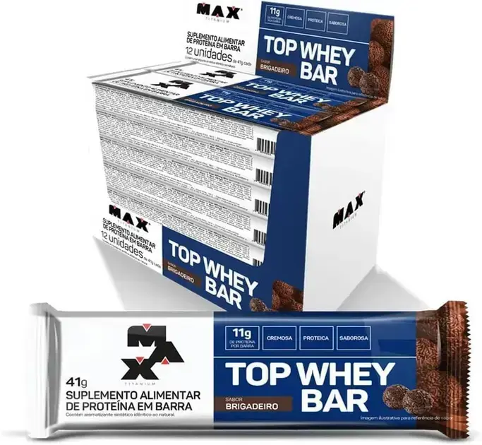 4. Top Whey Bar Brigadeiro - Max Titanium