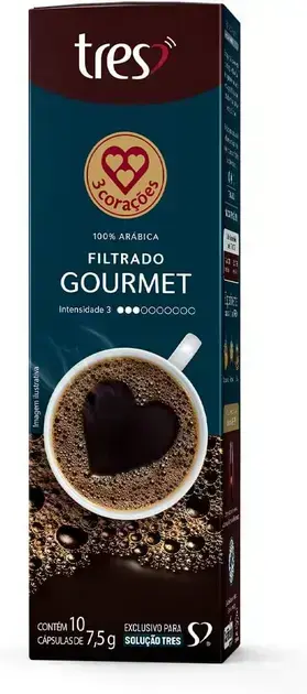 5. Cápsula Café Filtrado Gourmet - 3 Corações