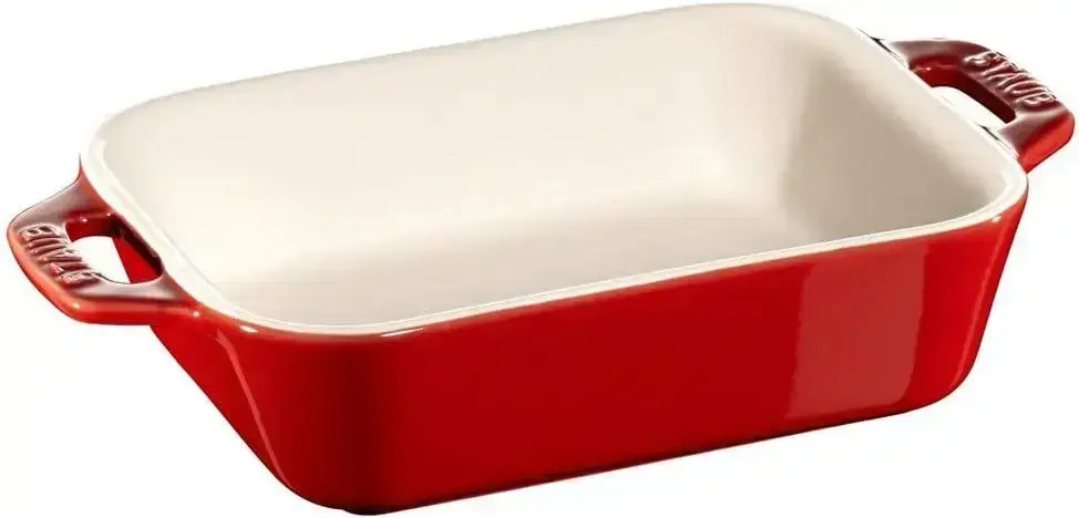 5. Travessa Retangular Cerâmica Cereja 14x11 cm - STAUB