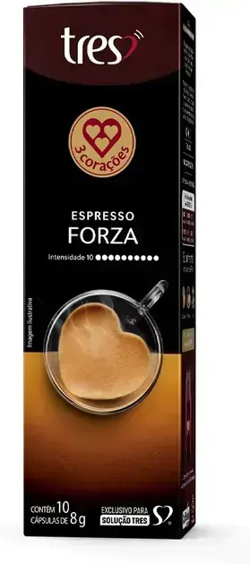 6. Cápsula Café Espresso Forza TRES - 3 Corações