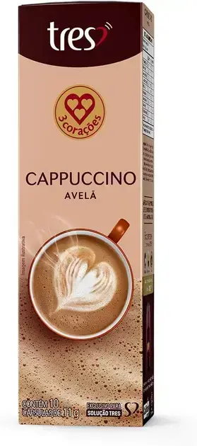 7. Cápsula Cappuccino Avelã TRES - 3 Corações