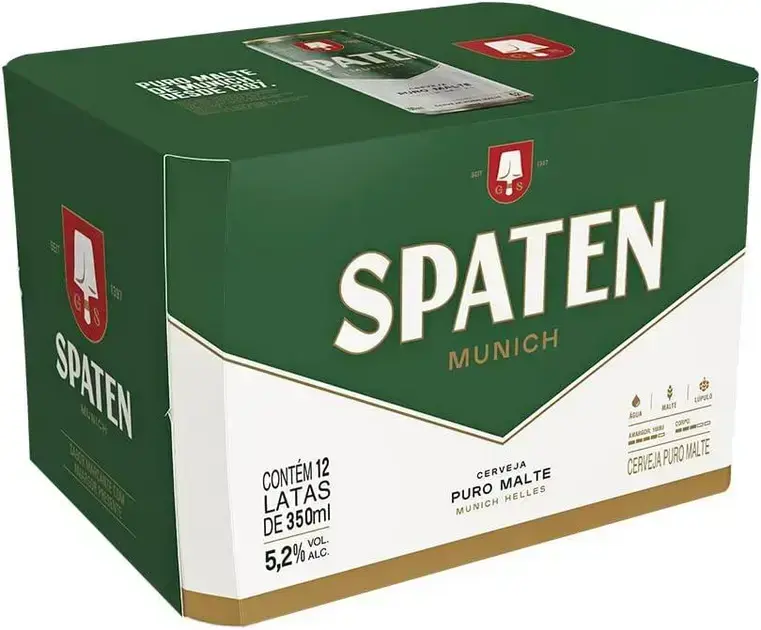 7. Pack Cerveja Spaten Puro Malte 350ml - Spaten