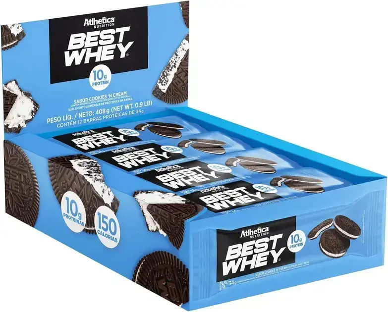 9. Best Whey Bar Sabor Cookies And Cream - Atlhetica Nutrition